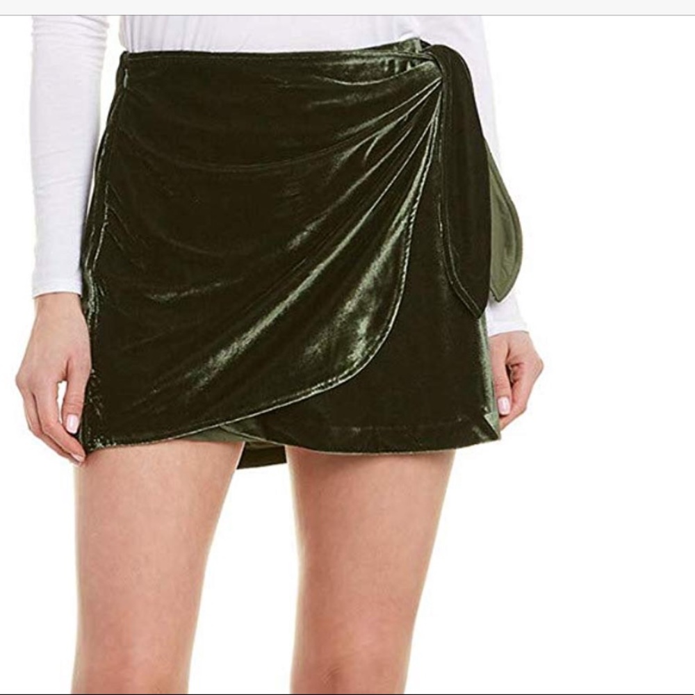 Green velvet skirt by Cupcakes and Cashmere